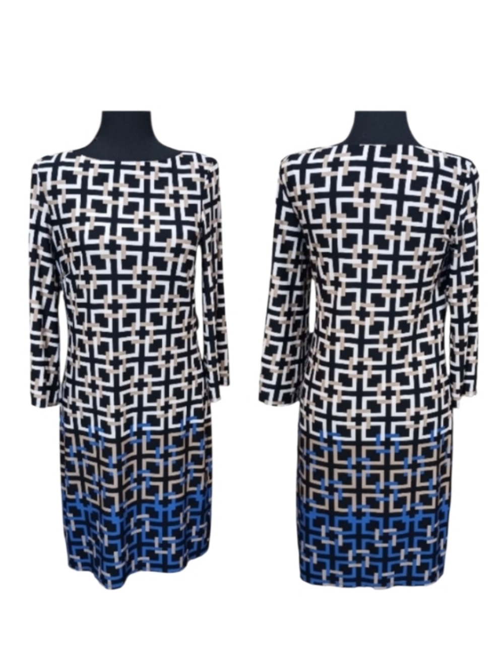 Eliza J Mod Geometric Print Shift Dress